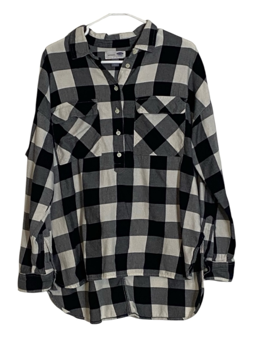 😍2/$20 Old Navy Sz L Buffalo Check Boyfriend Shirt